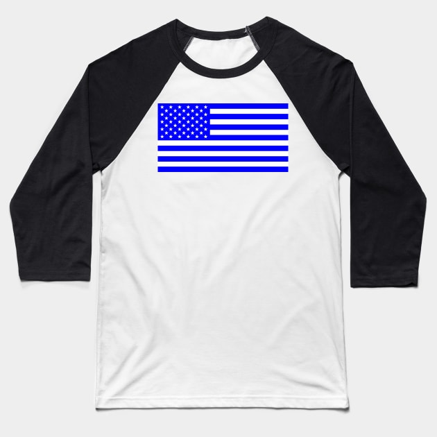 American Flag Baseball T-Shirt by Wickedcartoons